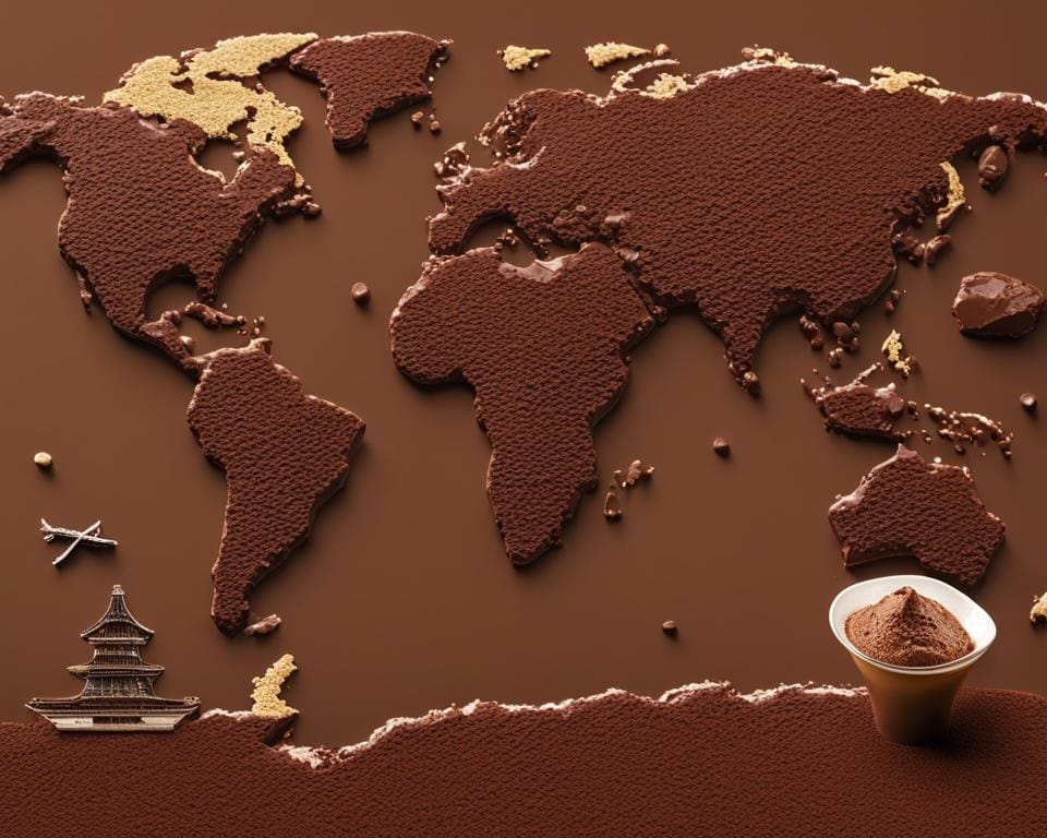 ambachtelijke chocolade over de hele wereld